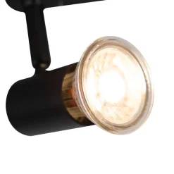 QAZQA Deckenstrahler|Aufbaustrahler*3-Phasiger Schienenstrahler schwarz GU10 50mm - 3-Phasig Jeany