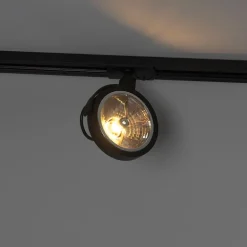 QAZQA Deckenstrahler|Aufbaustrahler*1-phasiger Schienenstrahler schwarz - Iconic Go