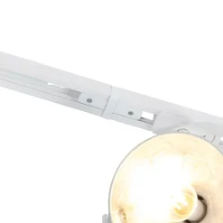 QAZQA Deckenstrahler|Aufbaustrahler*1-Phasiges Schienensystem mit 3 verstellbaren Strahlern weiß - Magnax