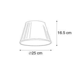 QAZQA Lampenschirme*Plissee-Lampenschirm Weiß Rund Abgeschrägt 25/15/16.5