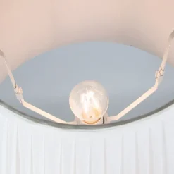 QAZQA Lampenschirme*Plissee-Lampenschirm Weiß Rund Abgeschrägt 25/15/16.5