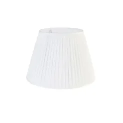 QAZQA Lampenschirme*Plissee-Lampenschirm Weiß Rund Abgeschrägt 45/27/30