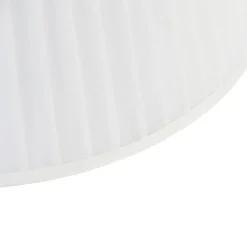 QAZQA Lampenschirme*Plissee-Lampenschirm Weiß Rund Abgeschrägt 45/27/30
