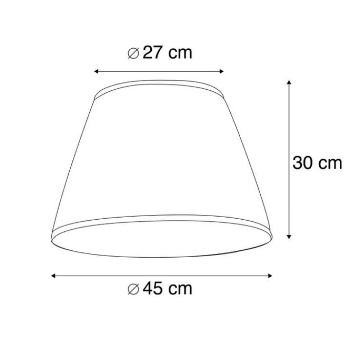 QAZQA Lampenschirme*Plissee-Lampenschirm Weiß Rund Abgeschrägt 45/27/30