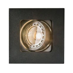 QAZQA Einbaustrahler|Wohnzimmerlampen*Quadratischer Einbauspot schwarz schwenk- und neigbar - Artemis