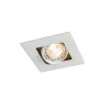 QAZQA Einbaustrahler|Wohnzimmerlampen*Quadratischer Einbauspot weiß schwenkbar und kippbar - Artemis