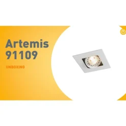 QAZQA Einbaustrahler|Wohnzimmerlampen*Quadratischer Einbauspot weiß schwenkbar und kippbar - Artemis