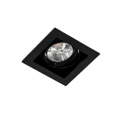 QAZQA Schlafzimmerlampen|Küchenlampen*Quadratischer Einbaustrahler schwarz verstellbar - Artemis 70