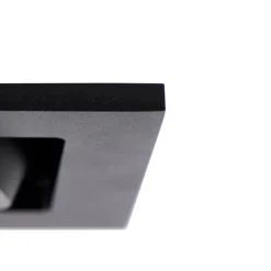 QAZQA Einbaustrahler|Wohnzimmerlampen*Rechteckiger Einbauspot 2-flammig schwarz - Qure