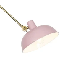 QAZQA Deckenleuchten|Wohnzimmerlampen*Retro Deckenleuchte rosa mit Bronze - Milou