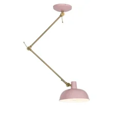 QAZQA Deckenleuchten|Wohnzimmerlampen*Retro Deckenleuchte rosa mit Bronze - Milou