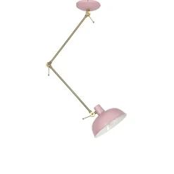 QAZQA Deckenleuchten|Wohnzimmerlampen*Retro Deckenleuchte rosa mit Bronze - Milou
