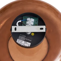 QAZQA Schlafzimmerlampen|Küchenlampen*Retro Deckenleuchte Schwarz mit Bronzeglas - Bizle