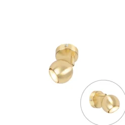 QAZQA Wandstrahler|Deckenstrahler*Retro Deckenstrahler Messing Rund - Gissi