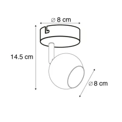 QAZQA Wandstrahler|Deckenstrahler*Retro Deckenstrahler Messing Rund - Gissi