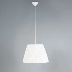 QAZQA Pendelleuchten|Wohnzimmerlampen*Retro Hängelampe Creme 45 cm - Plissee