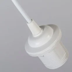 QAZQA Pendelleuchten|Wohnzimmerlampen*Retro Hängelampe Creme 45 cm - Plissee