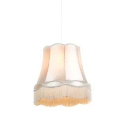 QAZQA Pendelleuchten|Wohnzimmerlampen*Retro Hängelampe Creme 45 cm - Granny