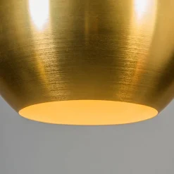 QAZQA Pendelleuchten|Wohnzimmerlampen*Retro Hängelampe Gold 40 cm - Slice