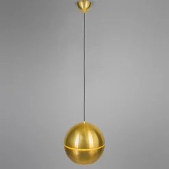 QAZQA Pendelleuchten|Wohnzimmerlampen*Retro Hängelampe Gold 40 cm - Slice