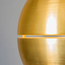 QAZQA Pendelleuchten|Wohnzimmerlampen*Retro Hängelampe Gold 40 cm - Slice