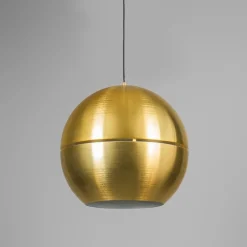 QAZQA Pendelleuchten|Wohnzimmerlampen*Retro Hängelampe Gold 40 cm - Slice