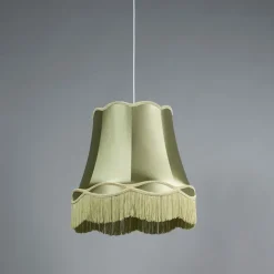 QAZQA Pendelleuchten|Wohnzimmerlampen*Retro Hängelampe grün 45 cm - Granny