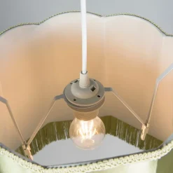 QAZQA Pendelleuchten|Wohnzimmerlampen*Retro Hängelampe grün 45 cm - Granny