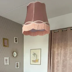 QAZQA Pendelleuchten|Wohnzimmerlampen*Retro Hängelampe pink 45 cm - Granny