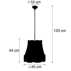 QAZQA Pendelleuchten|Wohnzimmerlampen*Retro Hängelampe pink 45 cm - Granny