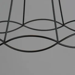 QAZQA Pendelleuchten|Wohnzimmerlampen*Retro Hängelampe schwarz 35 cm - Granny Frame