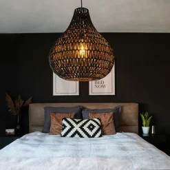 Kinder QAZQA Kinderzimmerlampen|Pendelleuchten*Retro Hängelampe schwarz 45 cm - Lina Drop