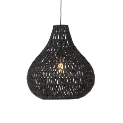 Kinder QAZQA Kinderzimmerlampen|Pendelleuchten*Retro Hängelampe schwarz 45 cm - Lina Drop