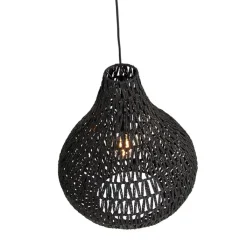 Kinder QAZQA Kinderzimmerlampen|Pendelleuchten*Retro Hängelampe schwarz 45 cm - Lina Drop