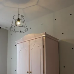 QAZQA Pendelleuchten|Wohnzimmerlampen*Retro Hängelampe schwarz 40 cm - Granny Frame