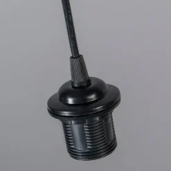 QAZQA Pendelleuchten|Wohnzimmerlampen*Retro Hängelampe schwarz mit grau 45 cm - Granny