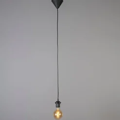 QAZQA Pendelleuchten|Wohnzimmerlampen*Retro Pendelleuchte schwarz 45 cm - Granny Frame