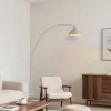 QAZQA Stehlampen|Wohnzimmerlampen*Retro Stehlampe Beige mit weißer Innenseite - Triangolo