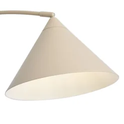 QAZQA Stehlampen|Wohnzimmerlampen*Retro Stehlampe Beige mit weißer Innenseite - Triangolo