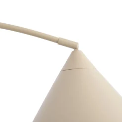 QAZQA Stehlampen|Wohnzimmerlampen*Retro Stehlampe Beige mit weißer Innenseite - Triangolo