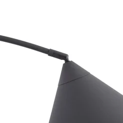 QAZQA Stehlampen|Wohnzimmerlampen*Retro Stehlampe Schwarz mit weißer Innenseite - Triangolo