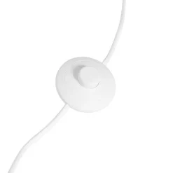 QAZQA Stehlampen|Wohnzimmerlampen*Retro Stehlampe weiß mit Rattan 40 cm - Akira