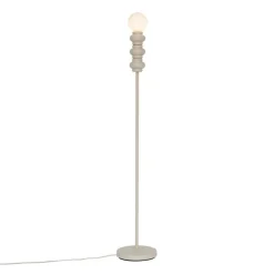 QAZQA Stehlampen|Wohnzimmerlampen*Retro Stehleuchte Beige mit mattiertem Glas - Fedde
