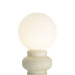 QAZQA Stehlampen|Wohnzimmerlampen*Retro Stehleuchte Beige mit mattiertem Glas - Fedde
