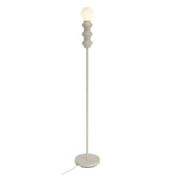QAZQA Stehlampen|Wohnzimmerlampen*Retro Stehleuchte Beige mit mattiertem Glas - Fedde