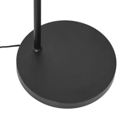 QAZQA Schlafzimmerlampen|Küchenlampen*Retro Stehleuchte Schwarz mit orangefarbenem Glas - Denise