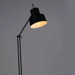 QAZQA Schlafzimmerlampen|Esszimmerlampen*Retro Stehleuchte schwarz verstellbar - Chappie