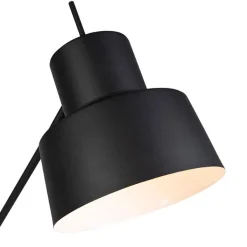QAZQA Schlafzimmerlampen|Esszimmerlampen*Retro Stehleuchte schwarz verstellbar - Chappie