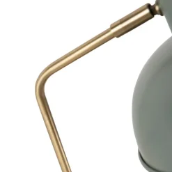 QAZQA Lampen Für Dein Homeoffice|Schlafzimmerlampen*Retro Tischlampe grün mit Bronze - Milou