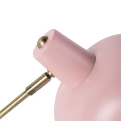 QAZQA Lampen Für Dein Homeoffice|Tischlampen*Retro Tischlampe pink mit Bronze - Milou
